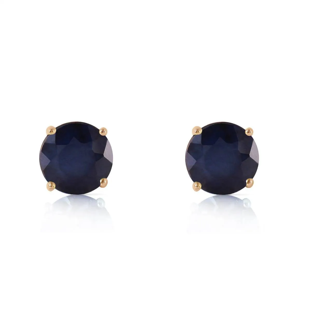 0.95 Carat 14K Solid Rose Gold Petite Sapphire Stud Earrings