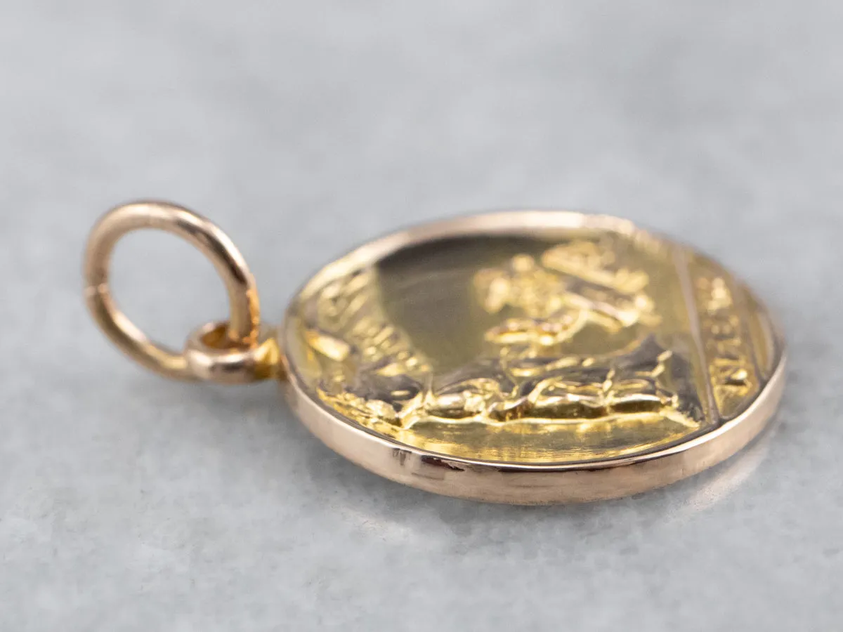 10K Gold NFBPWC Medal Pendant