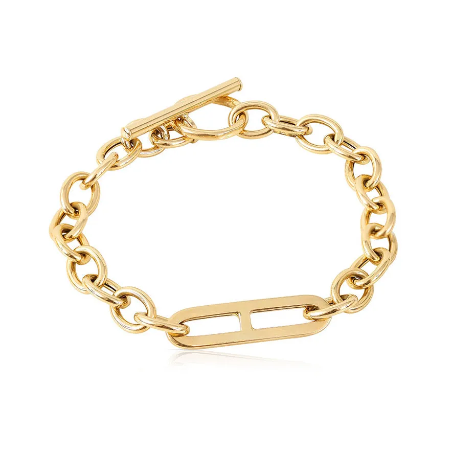 14K GOLD KATHRYN H LINK BRACELET WITH TOGGLE