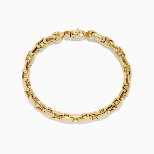 14K Yellow Gold 9" Chain Link Bracelet