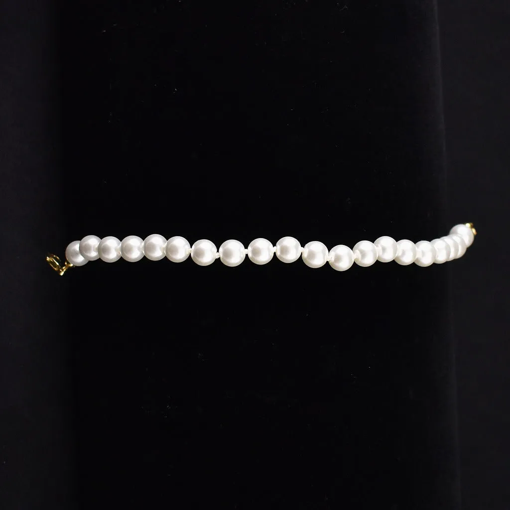 14KGE White Pearl Bracelet