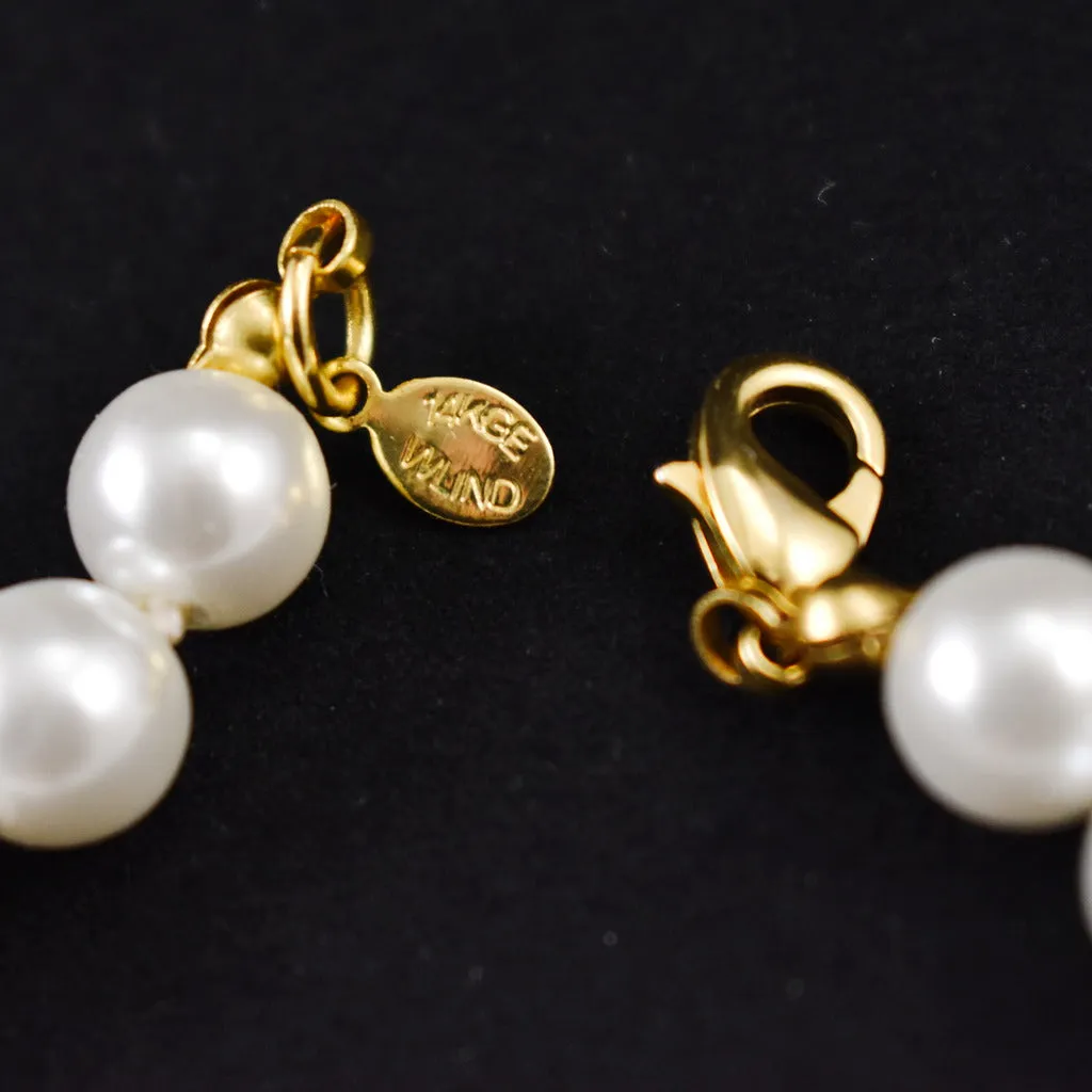 14KGE White Pearl Bracelet