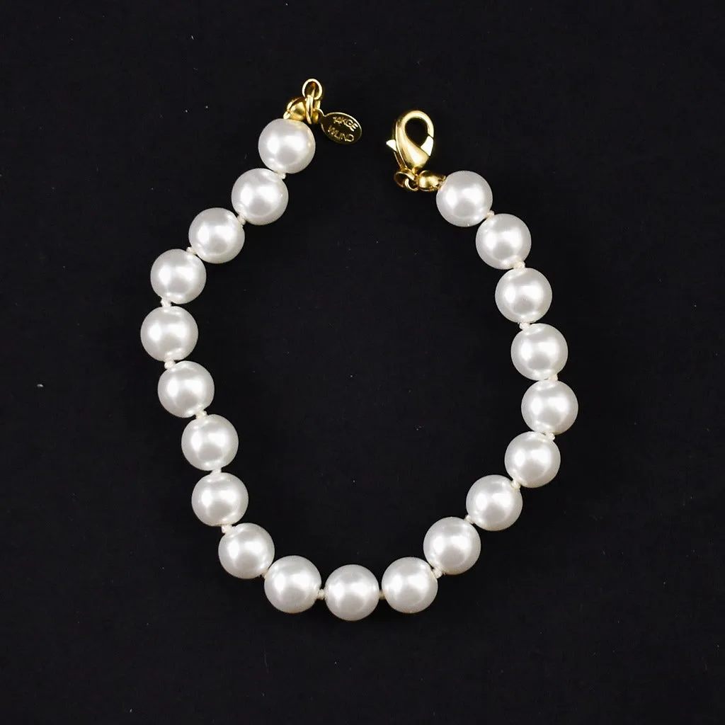 14KGE White Pearl Bracelet