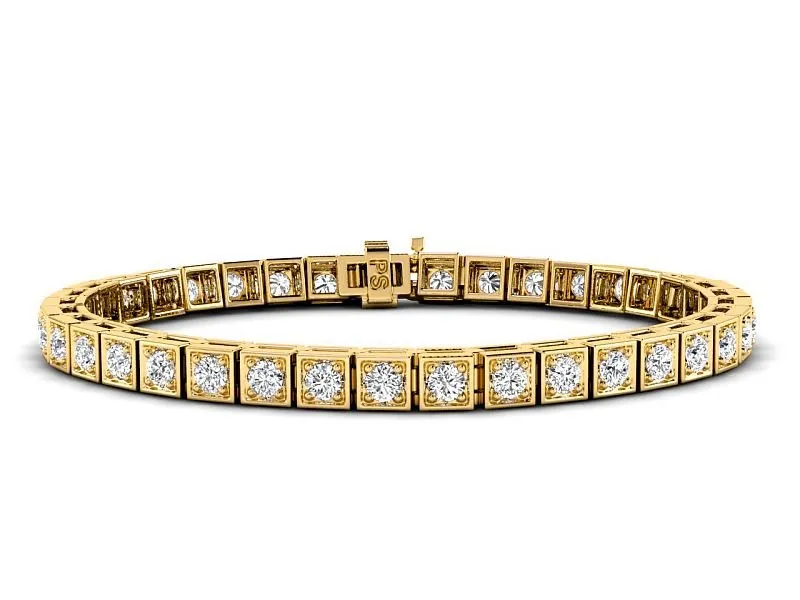 1.50-4.00 CT Round Cut Lab Grown Diamonds - Tennis Bracelet