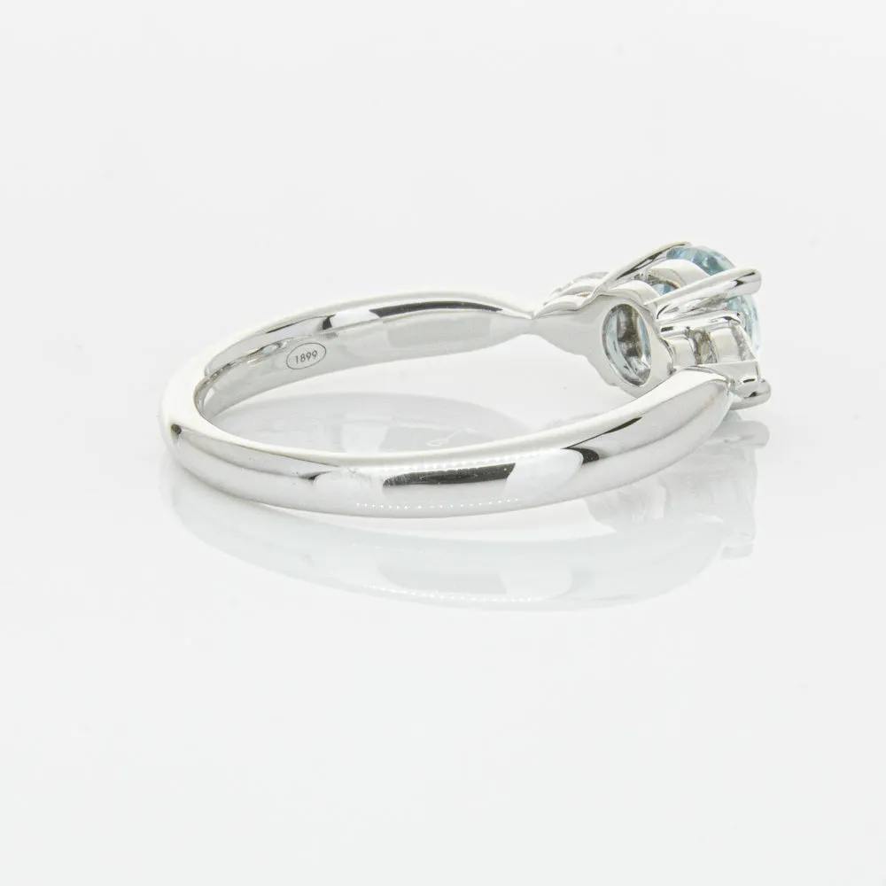 18ct White Gold .65ct Aquamarine & Diamond Ayla Ring