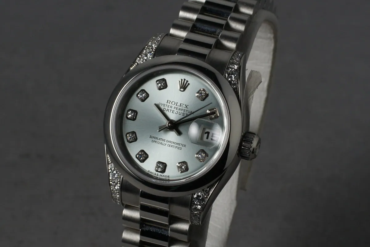 2001 Rolex Ladies Platinum President 179296 with Glacier Diamond Dial