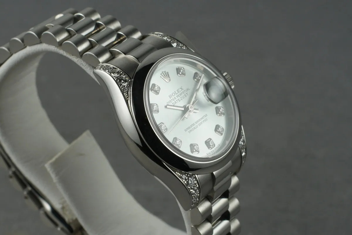 2001 Rolex Ladies Platinum President 179296 with Glacier Diamond Dial