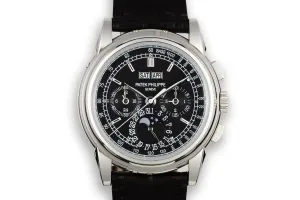 2009 Patek Philippe Platinum Perpetual Calendar Chronograph 5970P-001 With Box and Papers