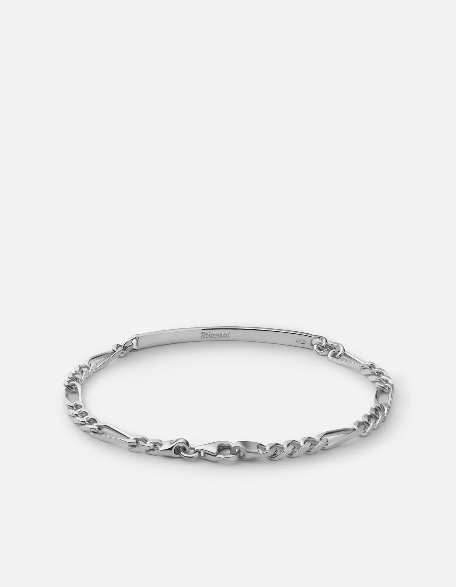 3mm ID Figaro Chain Bracelet, Sterling Silver