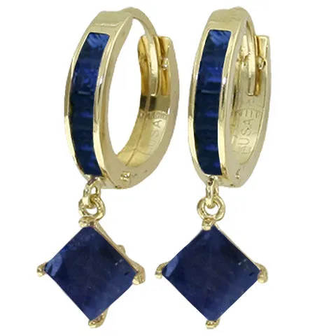 4.2 Carat 14K Solid White Gold Far Flung Sapphire Earrings