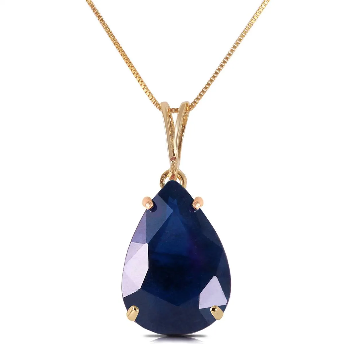 4.65 Carat 14K Solid Yellow Gold Sensual Inspiration Sapphire Necklace