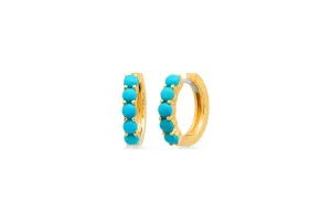 5 Turquoise Huggie Earrings