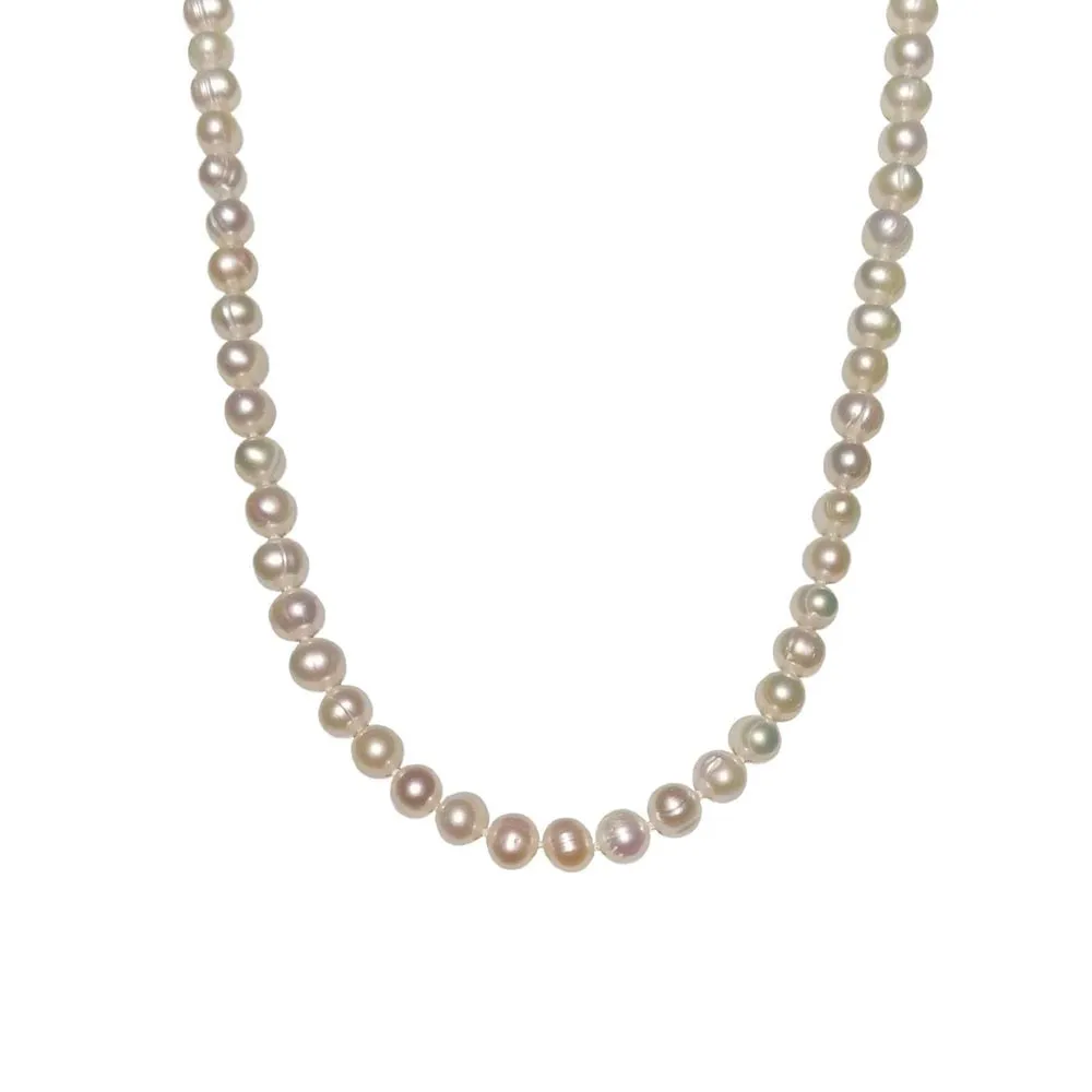 8mm White Freshwater Pearl Necklace