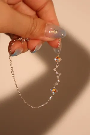 925 Sterling Silver Moonstone Galaxy Bracelet