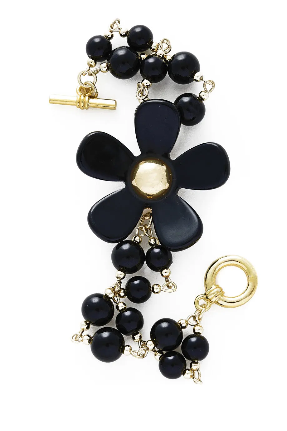 A. H. CRAWFORD DAISY Black Pearl Bracelet