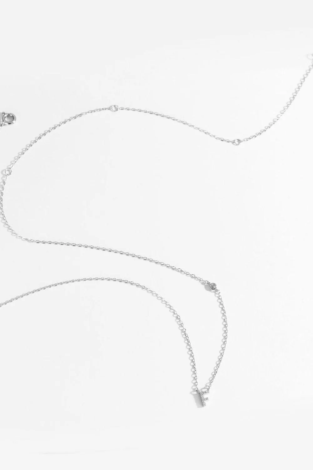 A To F Zircon 925 Sterling Silver Necklace