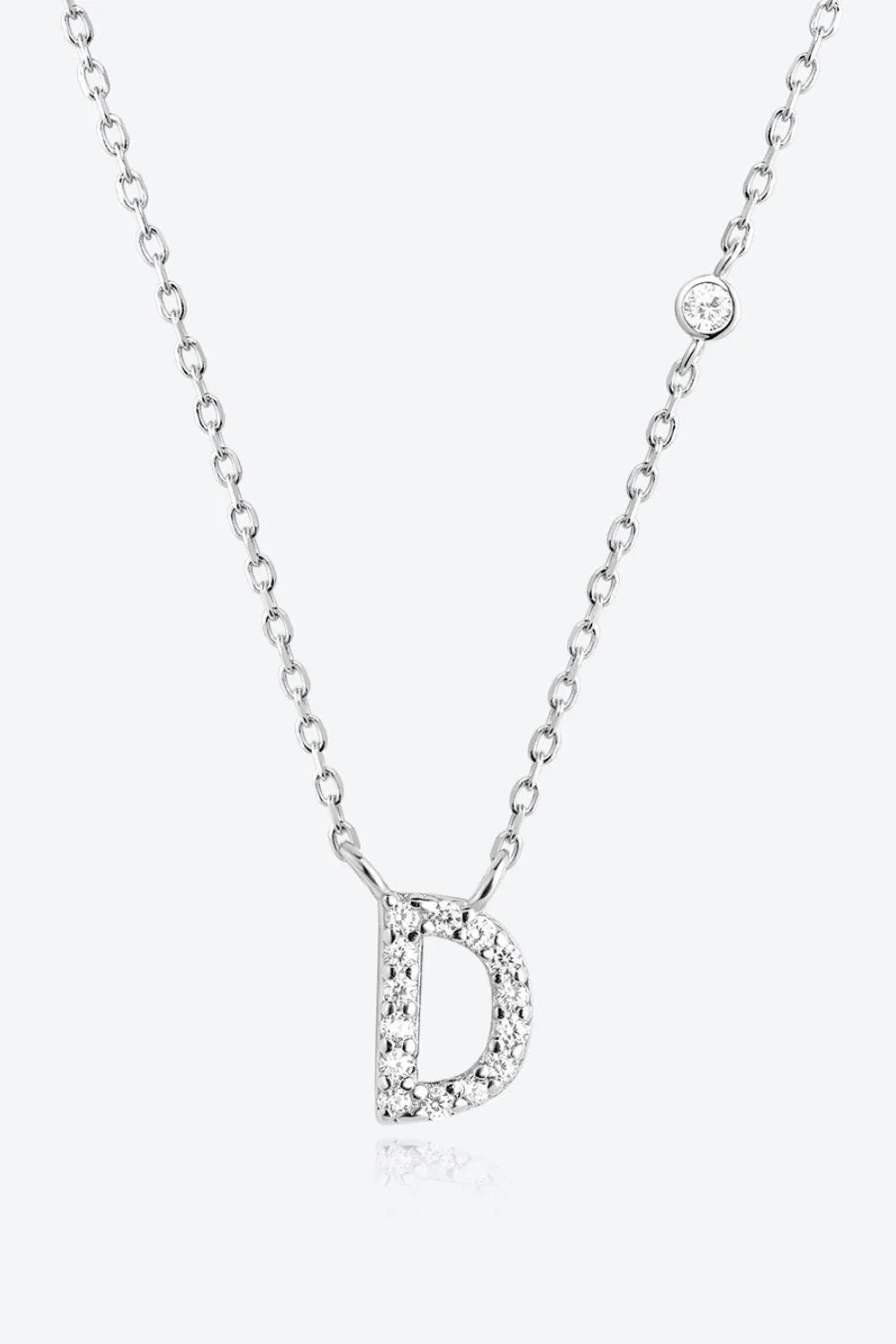 A To F Zircon 925 Sterling Silver Necklace