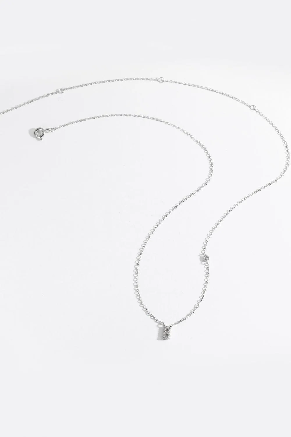 A To F Zircon 925 Sterling Silver Necklace