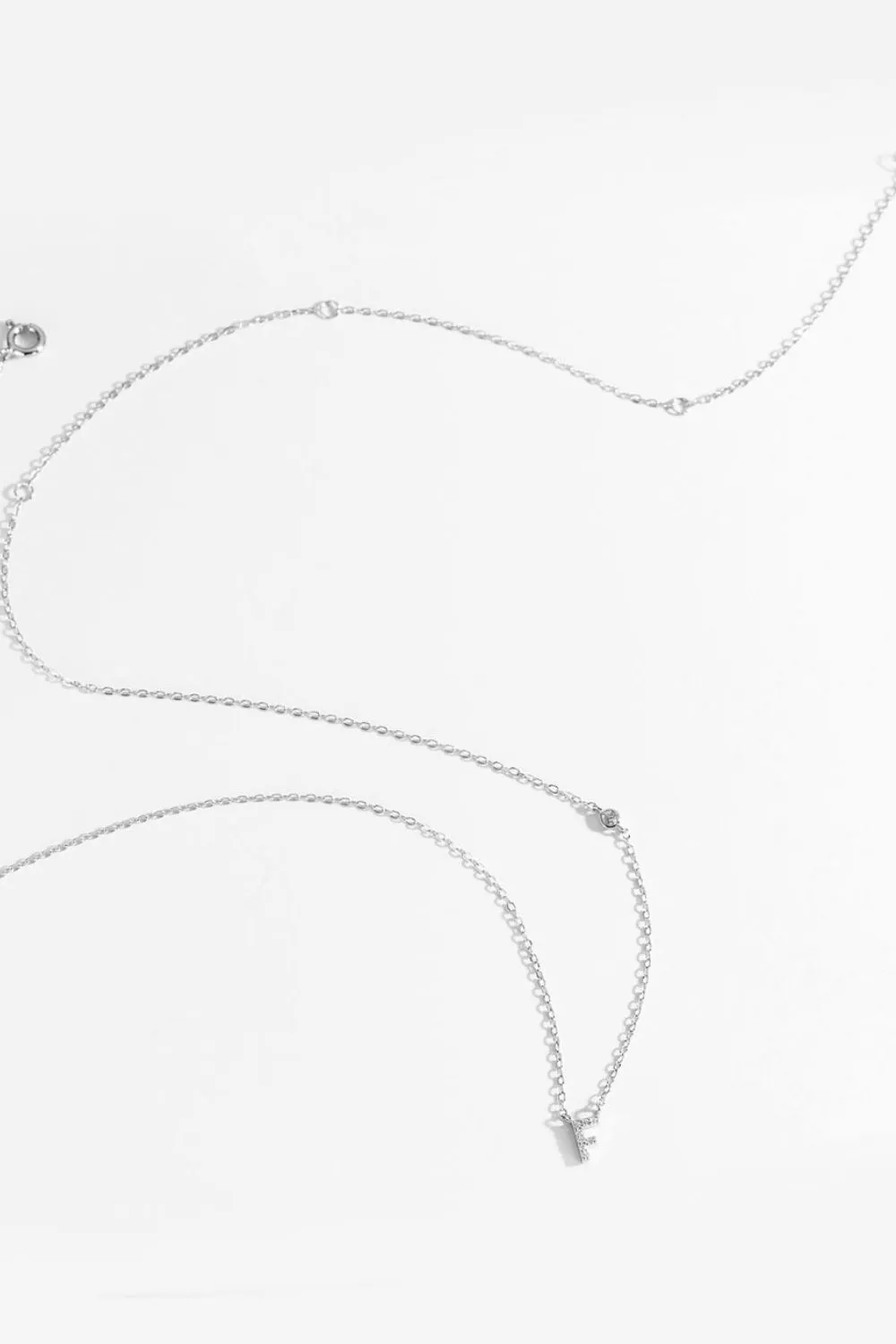 A To F Zircon 925 Sterling Silver Necklace