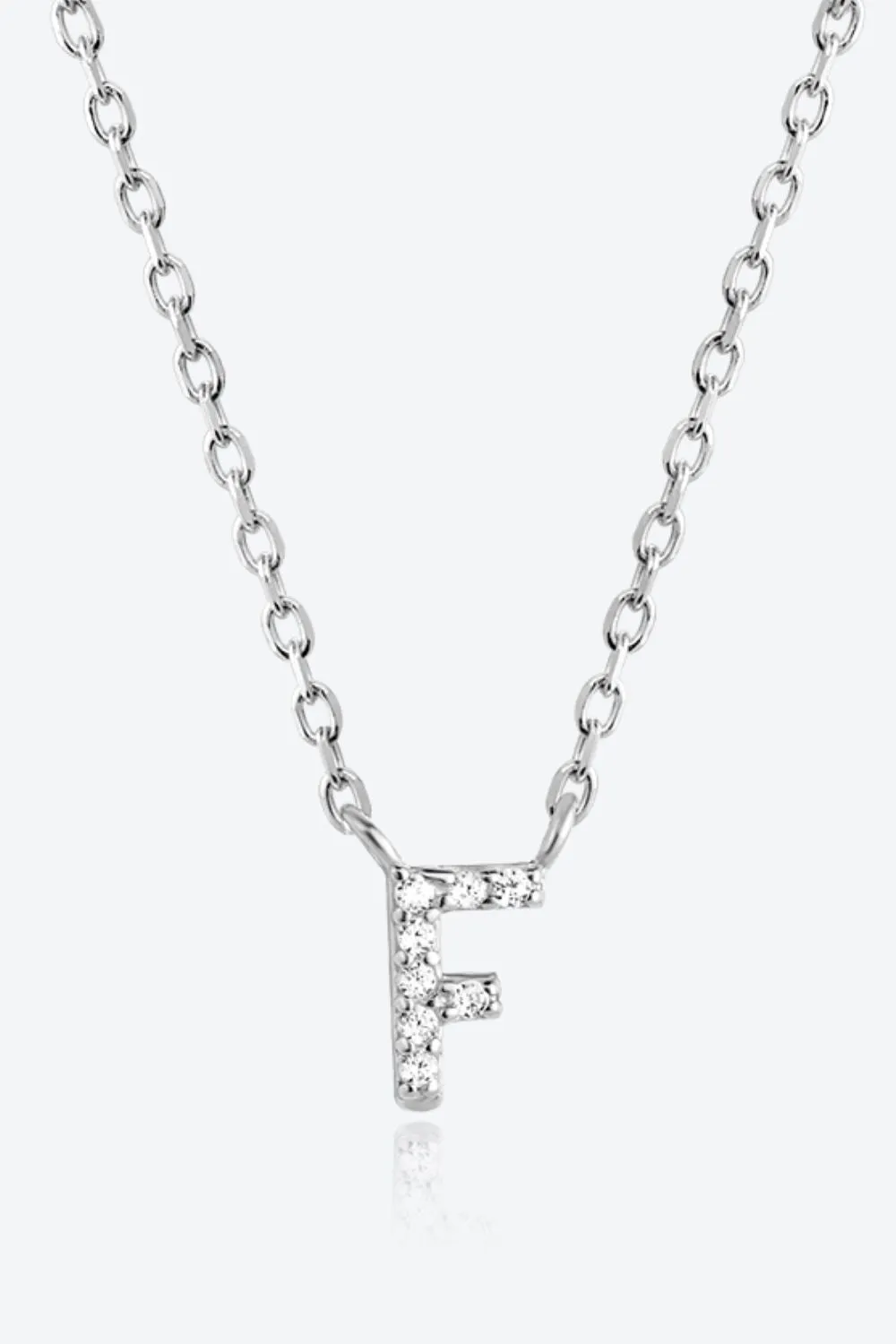 A To F Zircon 925 Sterling Silver Necklace