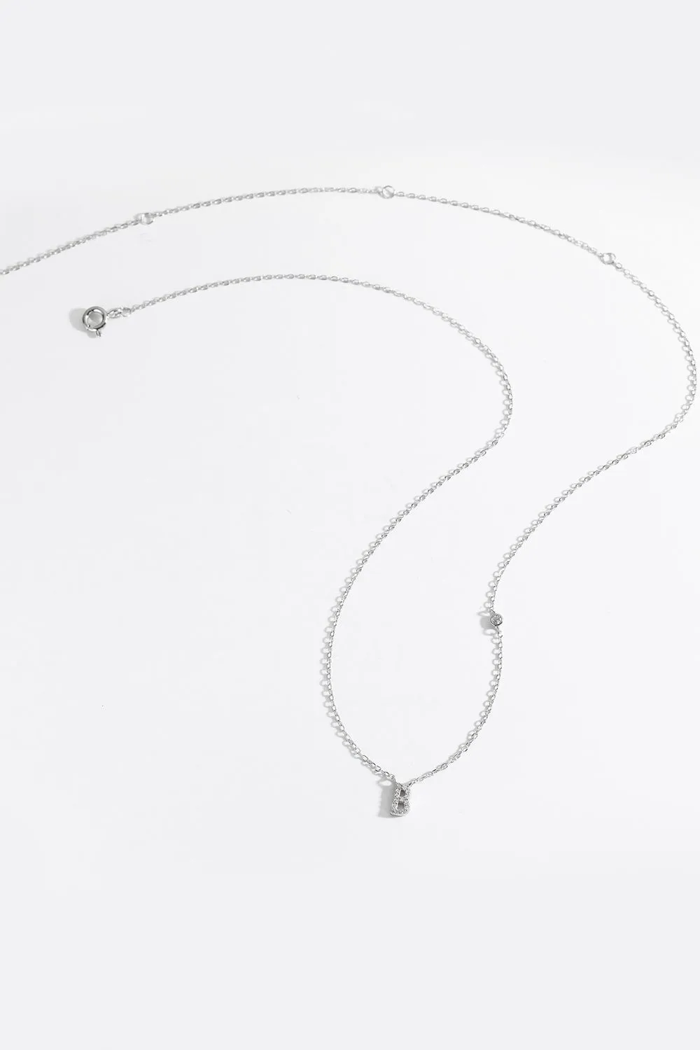 A To F Zircon 925 Sterling Silver Necklace