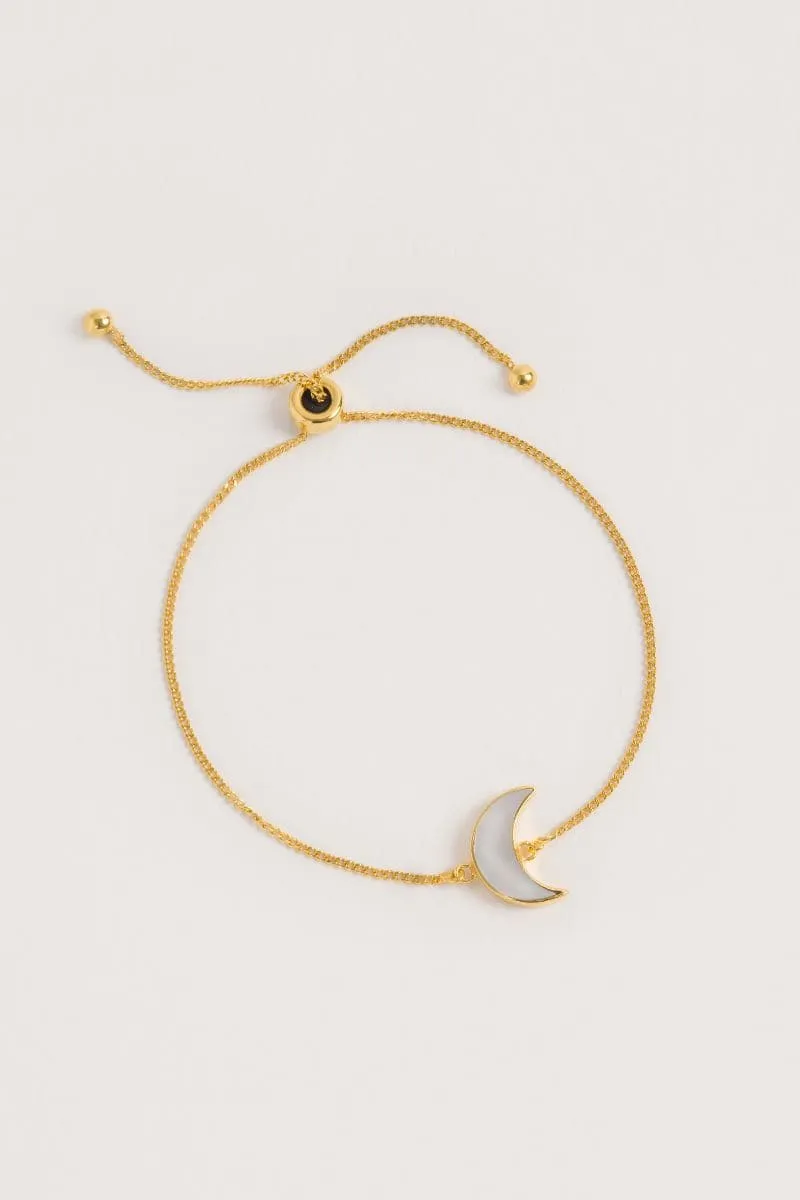 ADJUSTABLE GOLD MOON BRACELET