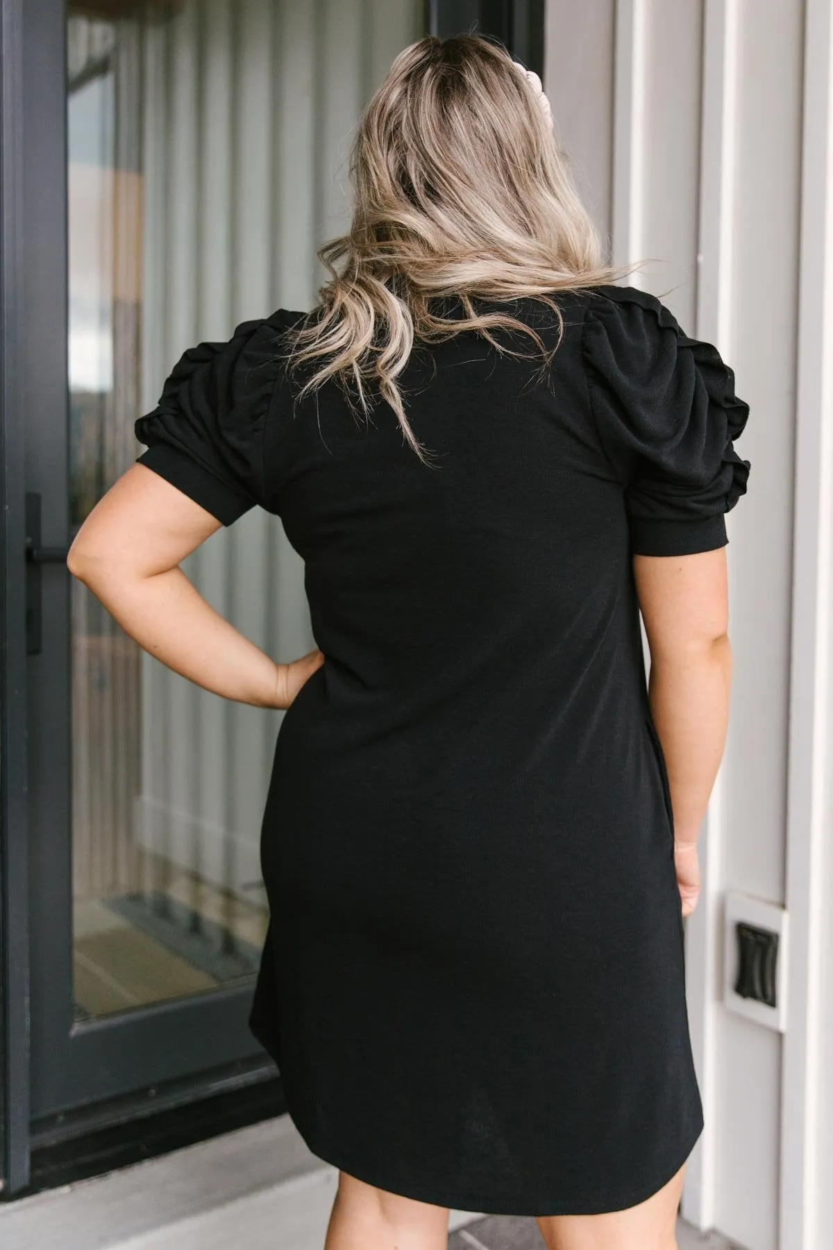 All in The Sleeve Dress in Black