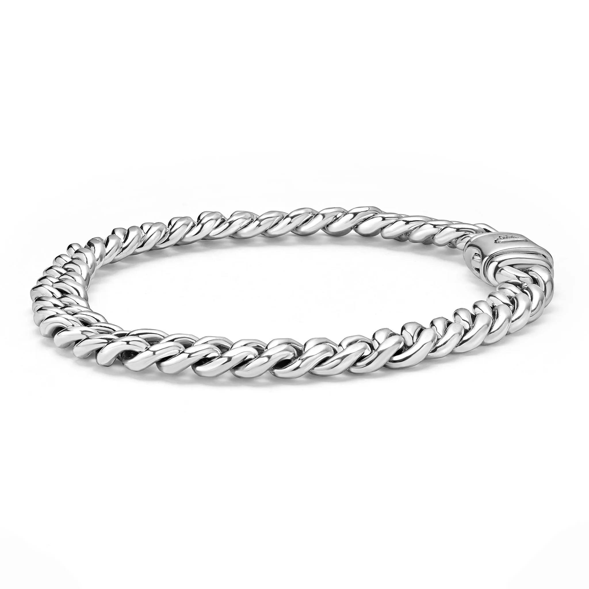 Anthem Silver Curb Chain Bracelet | 8mm