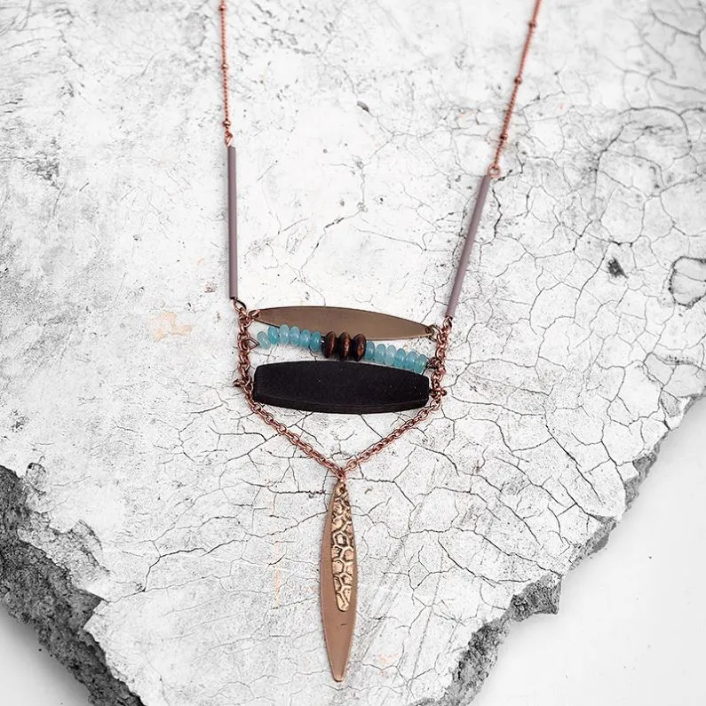 Antique Copper Long necklace