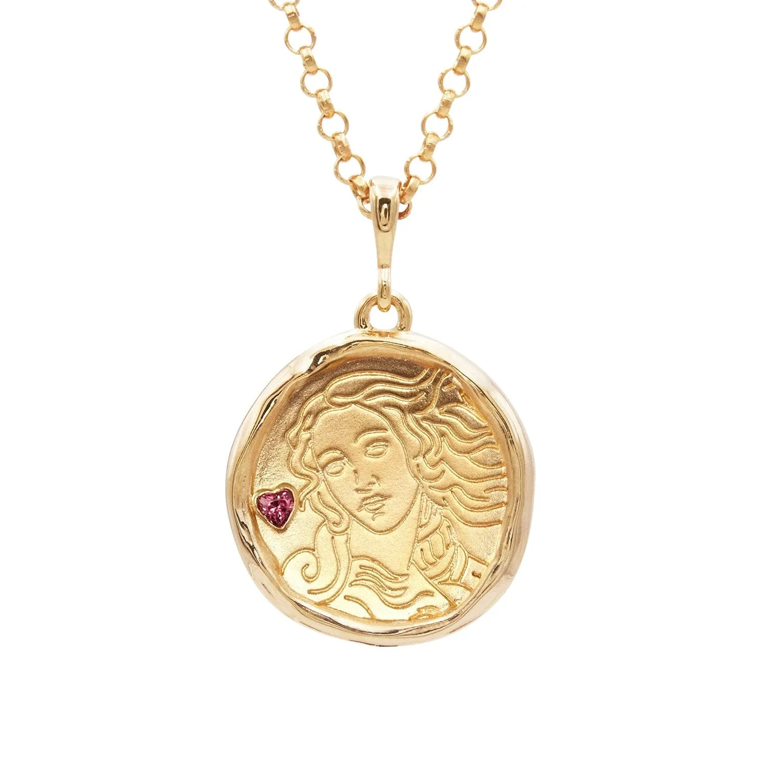 Aphrodite Goddess of Love Necklace with Garnet