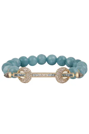 Aquamarine Blue Ombre Chakra Bracelet