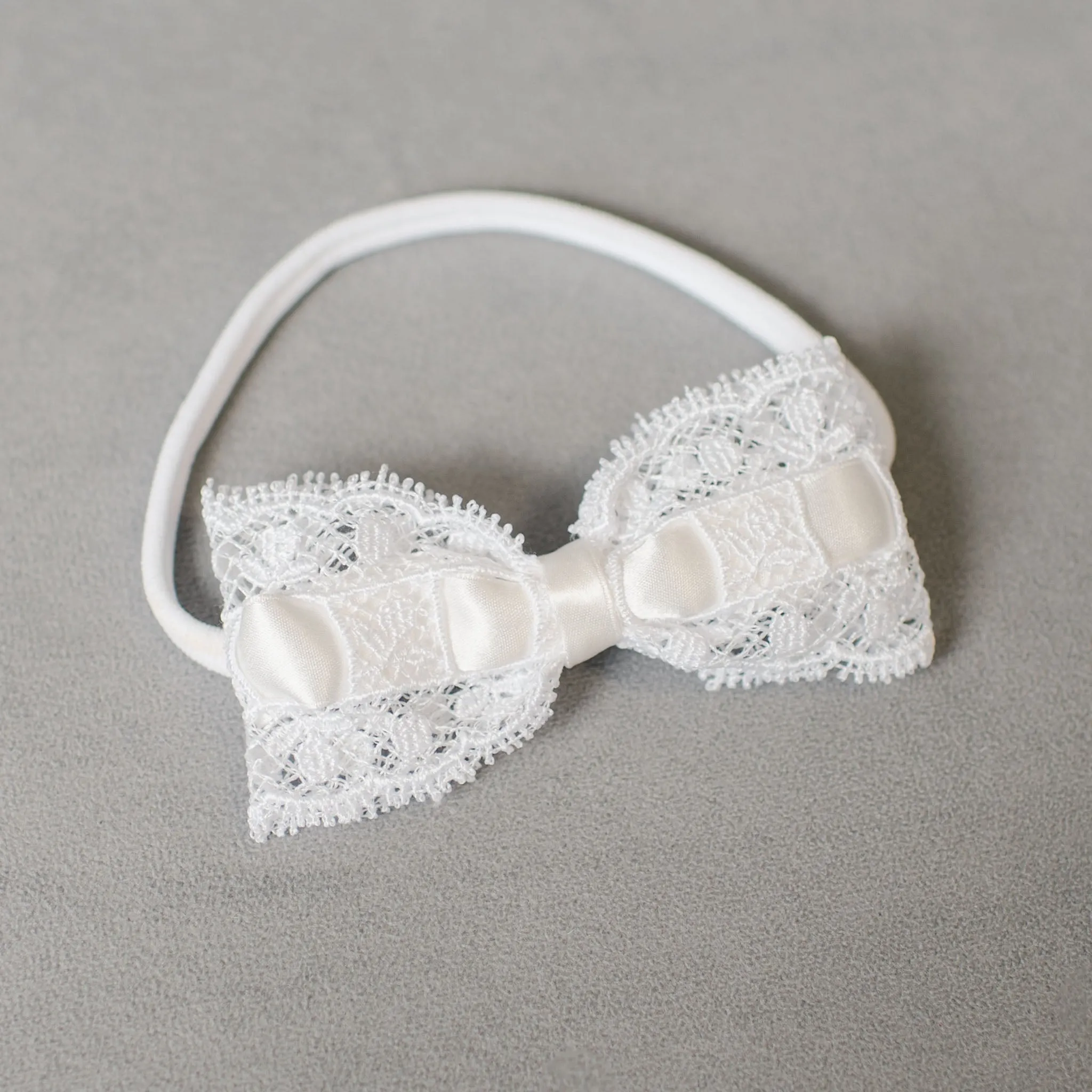 Aria Lace Bow Headband