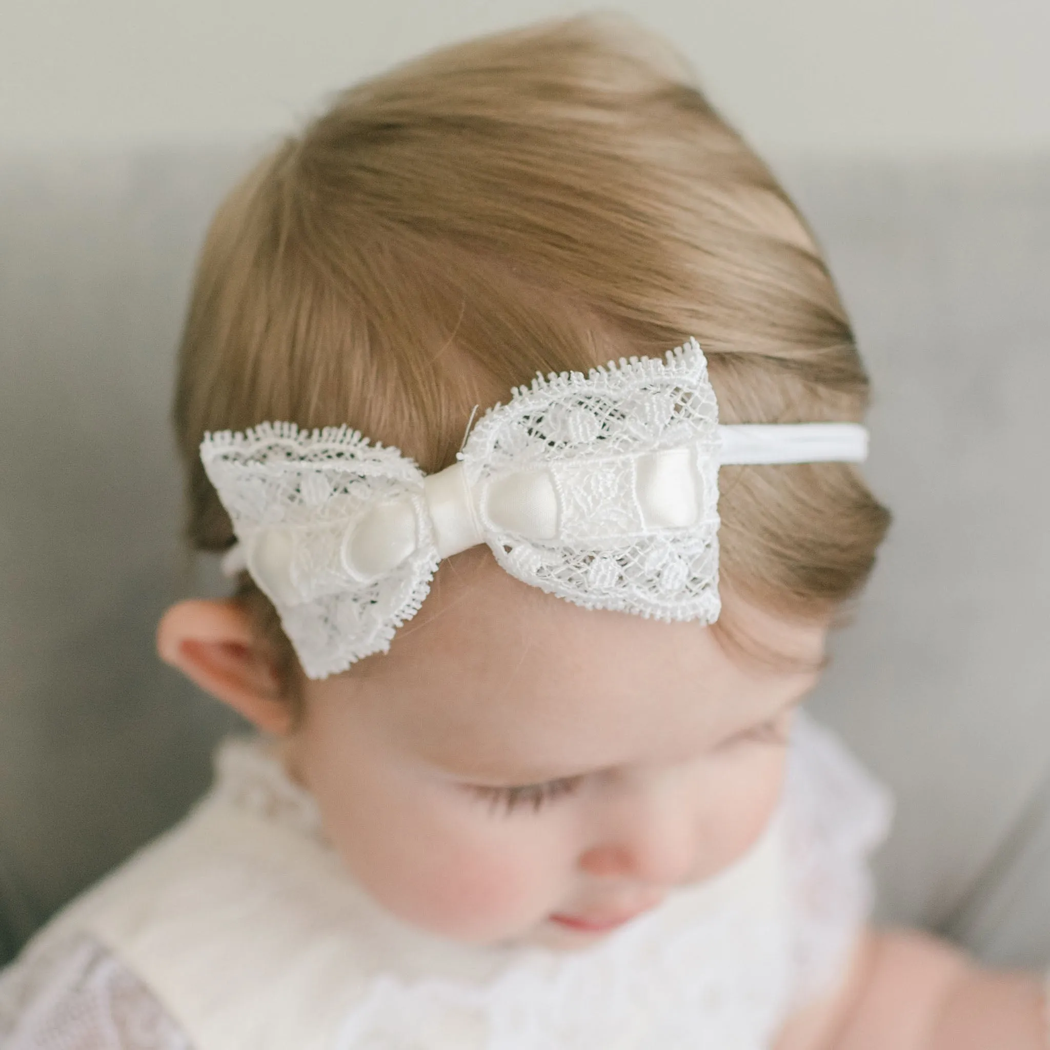 Aria Lace Bow Headband