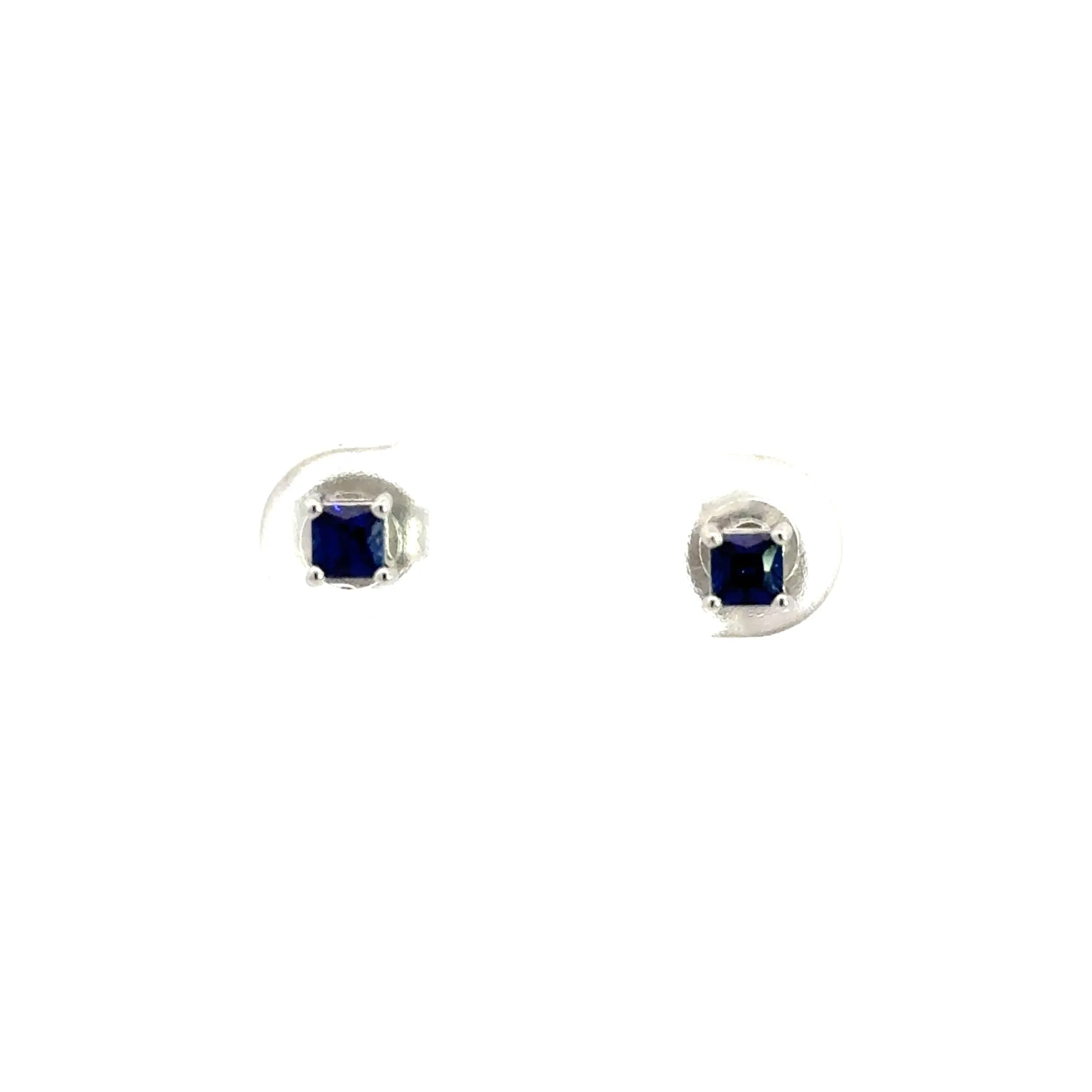 Baikalla™ Sterling Silver Lab Created Sapphire Earrings 4mm