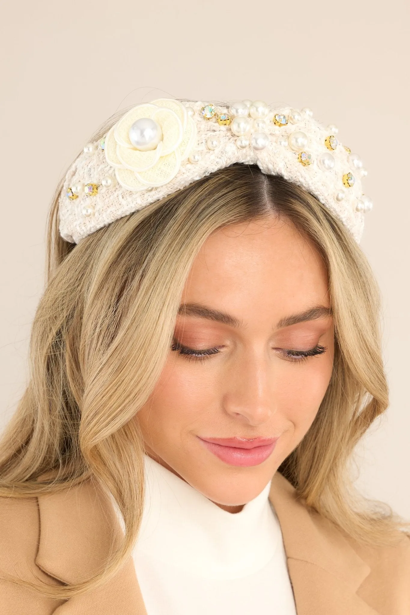 Beauty In Everyday Ivory Tweed Headband