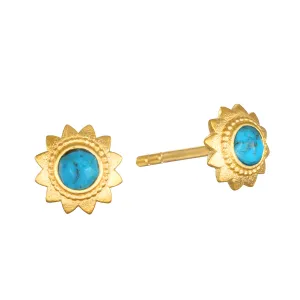 Beginning to Bloom Lotus Gold Stud Earrings