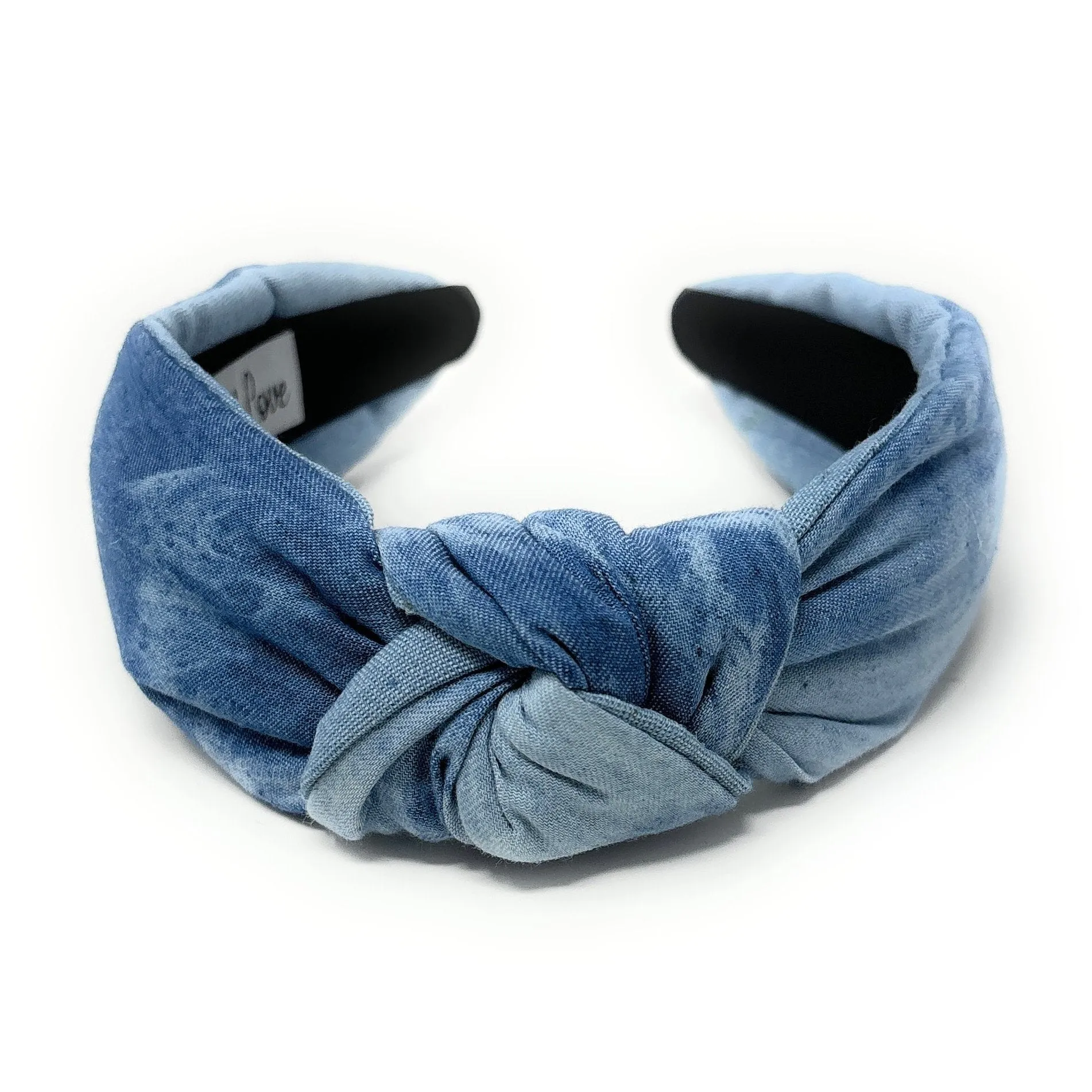 Blue Bleach Knot Headband