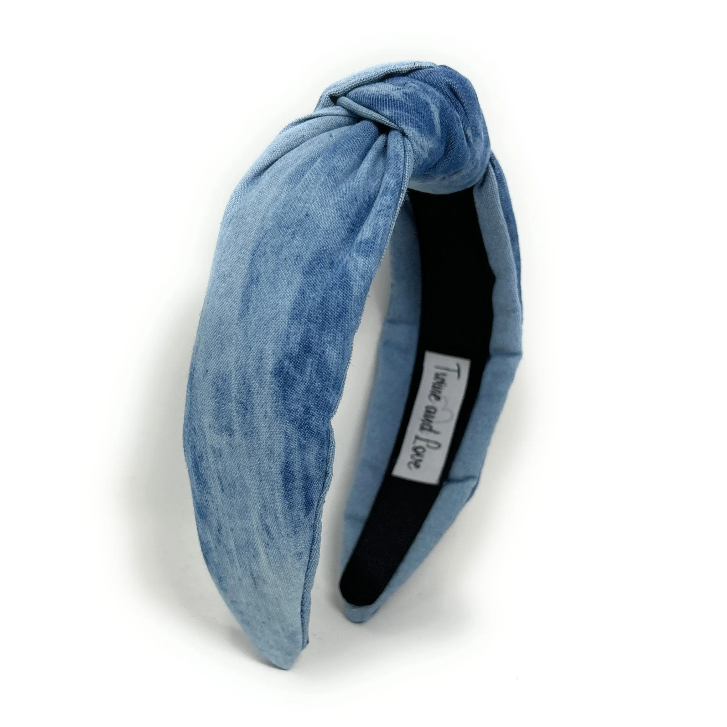 Blue Bleach Knot Headband