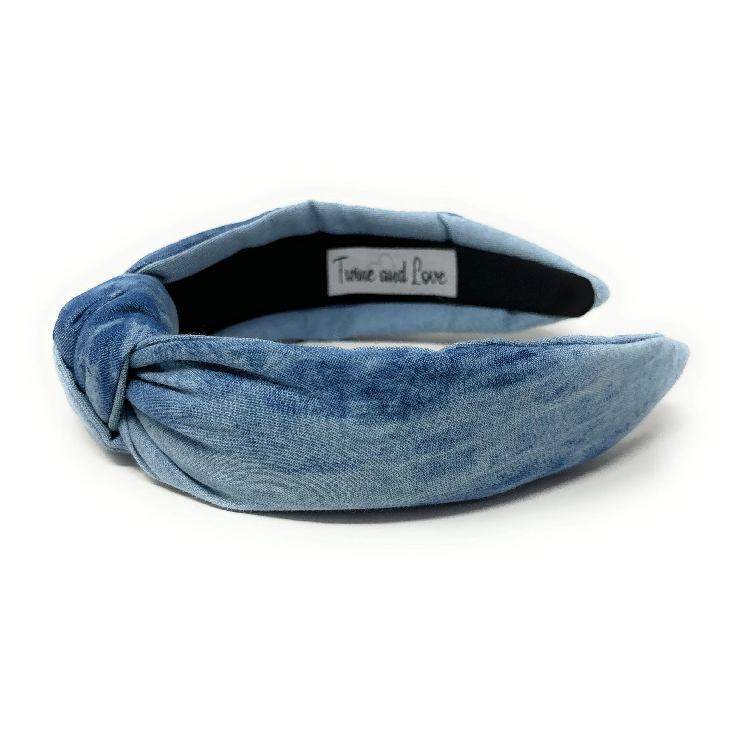 Blue Bleach Knot Headband