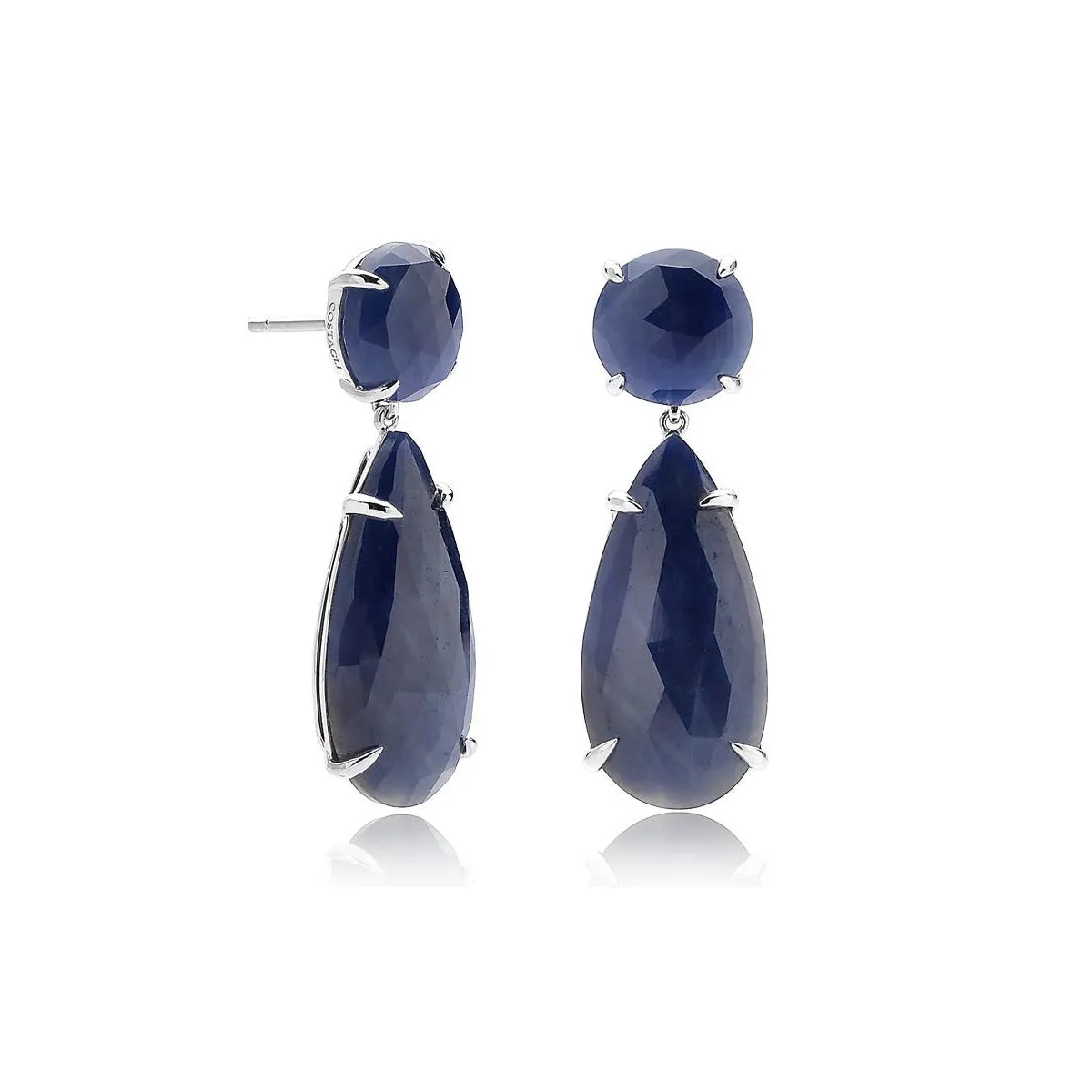 Blue Sapphire Drop Earrings