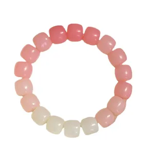 Bracelet Buddha Beads Ice Transparent White Jade Color Pliable Temperament Gradient Color Hand Toy Female Couple Men Wholesale Children's Bracelet