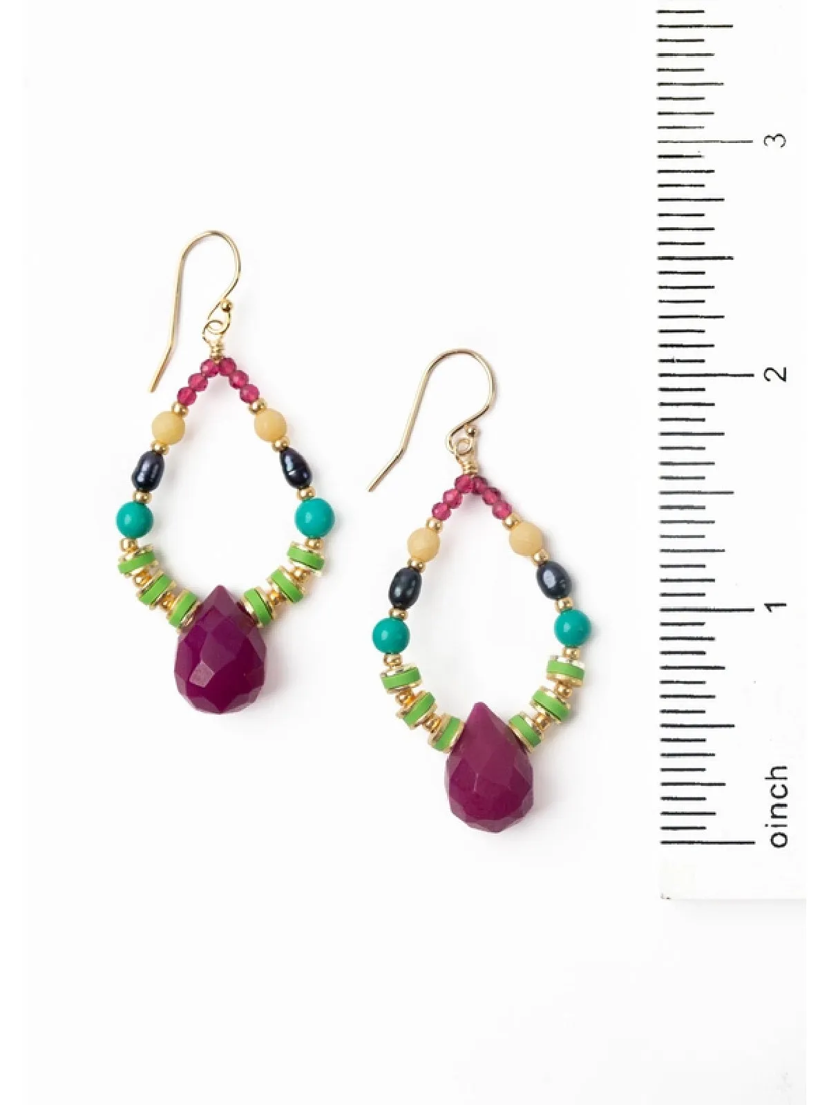 Cabo Ruby Statement Earrings by Anne Vaughan