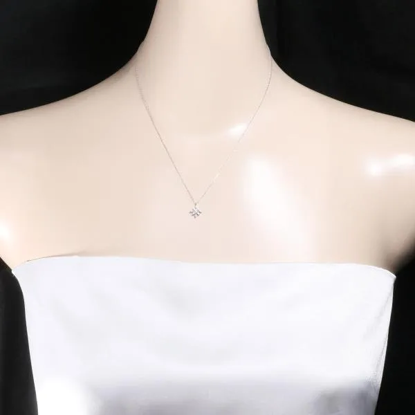 Canal 4℃ K10 White Gold Zirconia Necklace