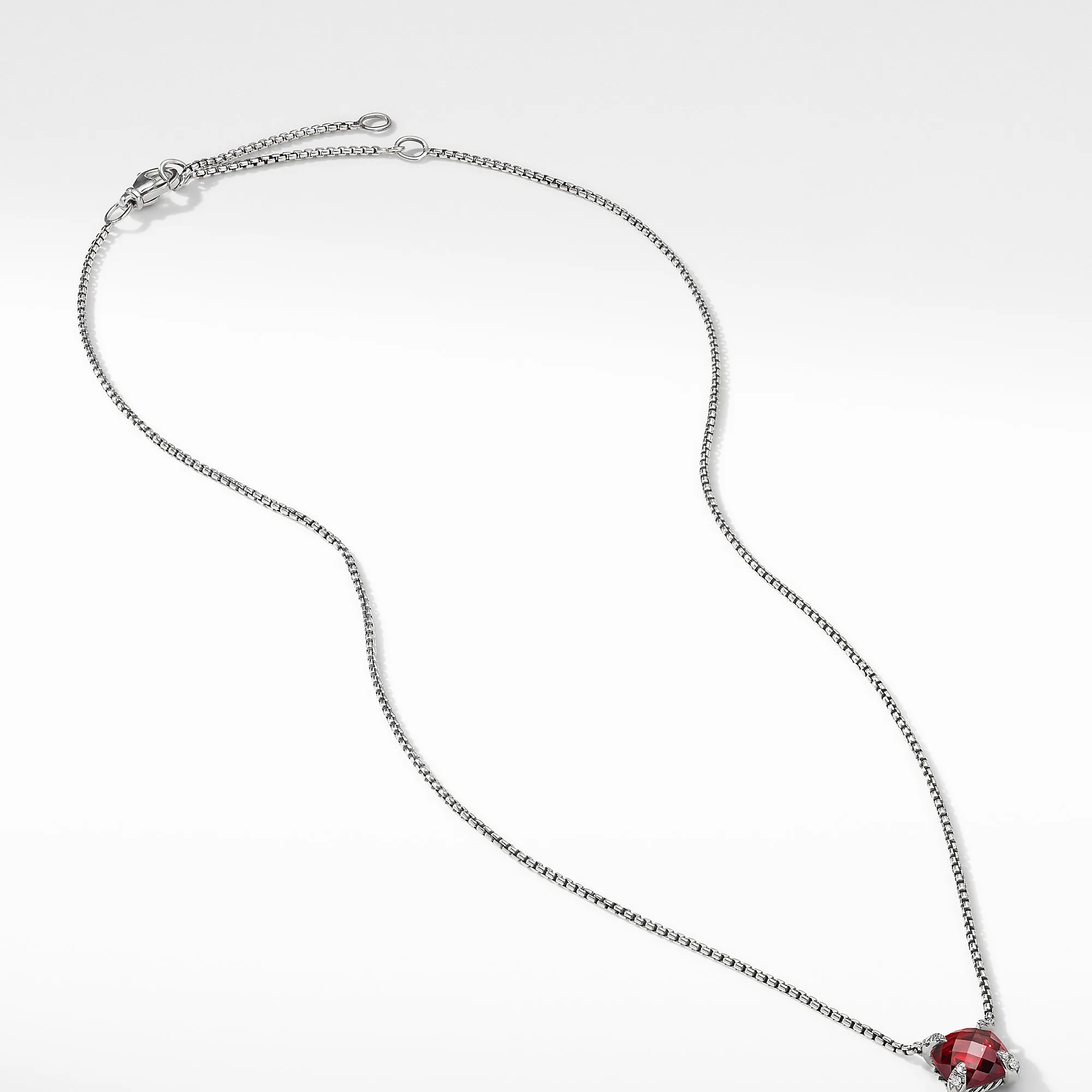 Châtelaine® Pendant Necklace with Rhodolite Garnet and Diamonds