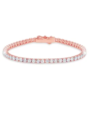 Classic Medium Brilliant Tennis Bracelet Finished in 18kt Rose Gold