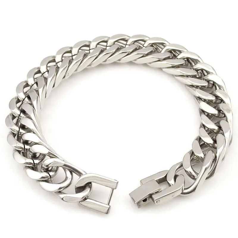 Classy Men Silver Chain Bracelet