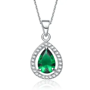 Constance Pear Shape Green Necklace