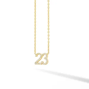 Custom Diamond Pave Numbers Necklace