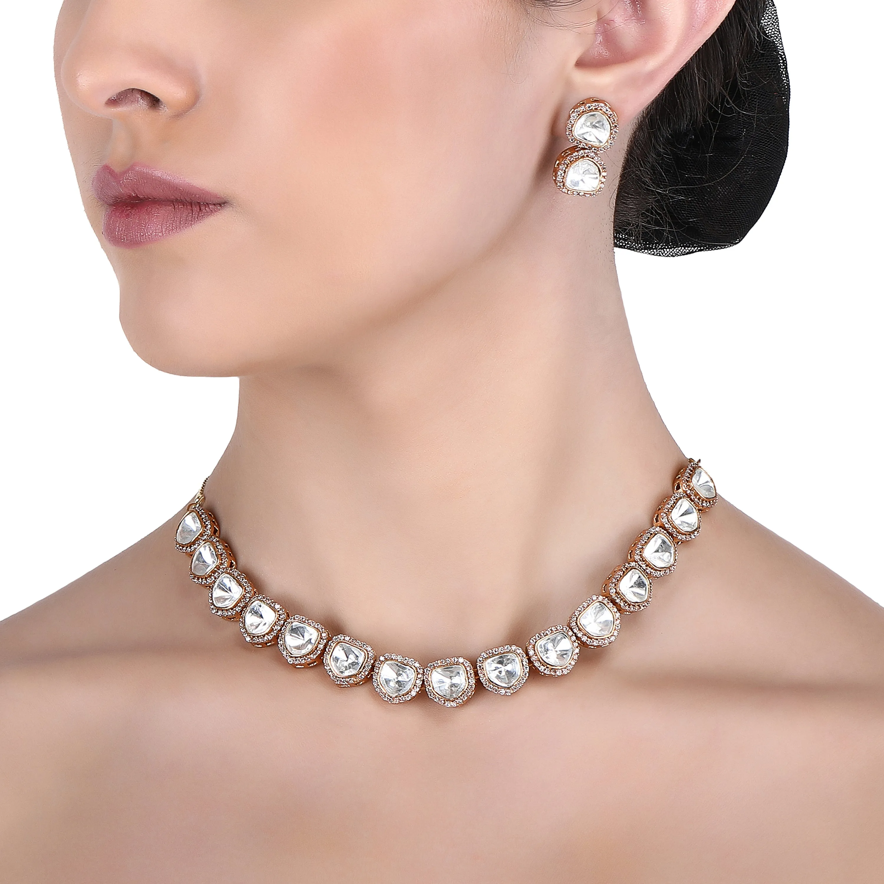 Dakshya Zircon Necklace Set