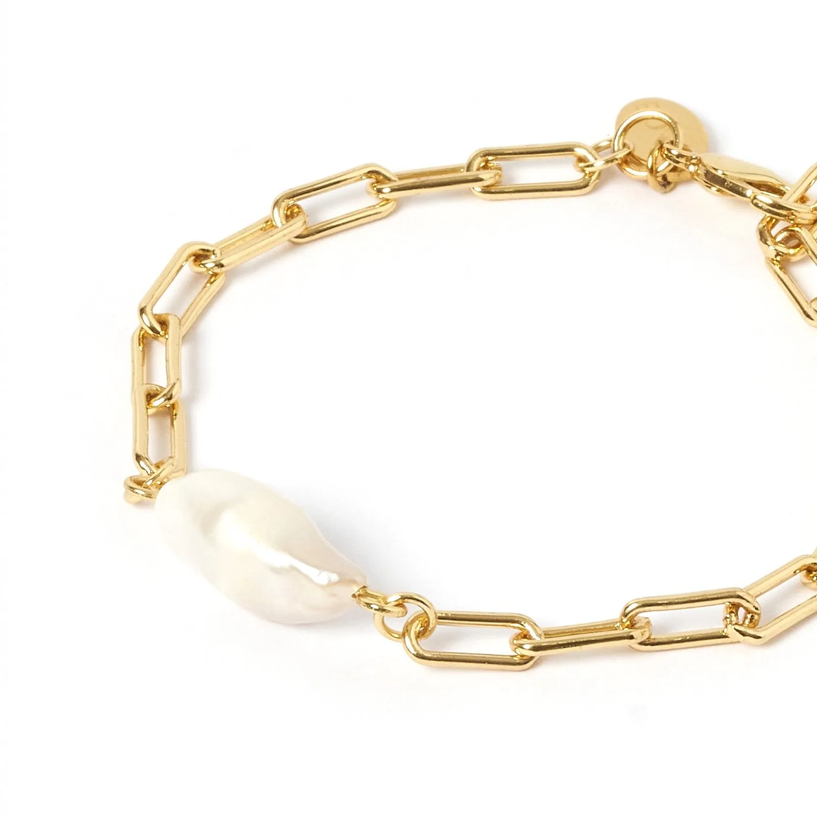 Danielle Gold and Pearl Bracelet